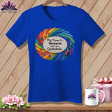 MyDesigns Physical Item S / True Royal Quilter’s Personalized Whirl ~ V-Neck Tee