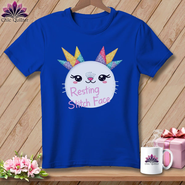 MyDesigns Physical Item S / True Royal Quirky Impact - Resting Stitch Face ~ Relaxed Fit Tee