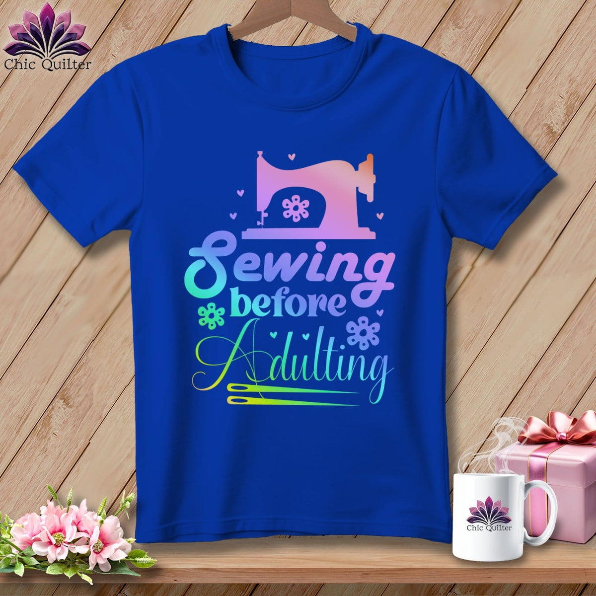 MyDesigns Physical Item S / True Royal Sewing Before Adulting ~ Relaxed Fit Tee