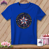 MyDesigns Physical Item S / True Royal Stars Stripes and Stitches 250 Years Strong Quilter ~ Relaxed Fit Tee