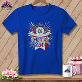 MyDesigns Physical Item S / True Royal Stitching The Celebration America 250 Quilter ~ Relaxed Fit Tee