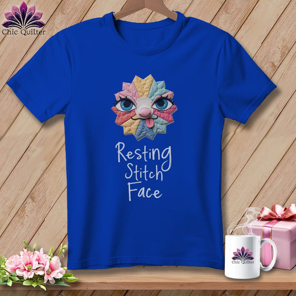 MyDesigns Physical Item S / True Royal Tongue - Resting Stitch Face ~ Relaxed Fit Tee