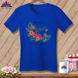 MyDesigns Physical Item S / True Royal Tropical Threads Quiltaholic ~ V-Neck Tee