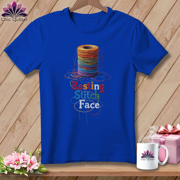 MyDesigns Physical Item S / True Royal Twisted - Resting Stitch Face ~ Relaxed Fit Tee