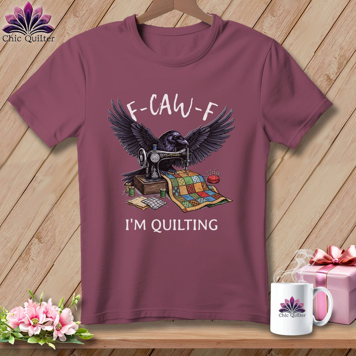 MyDesigns Physical Item S / Vineyard F ~ CAW ~ F ~ I’m Quilting in Color ~ Premium Tee
