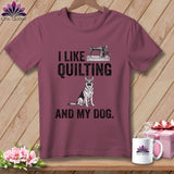 MyDesigns Physical Item S / Vineyard I Like Quilting and My German Shepard ~ Premium Tee