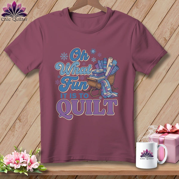 MyDesigns Physical Item S / Vineyard Oh What Fun It Is to Quilt ~ Premium Tee