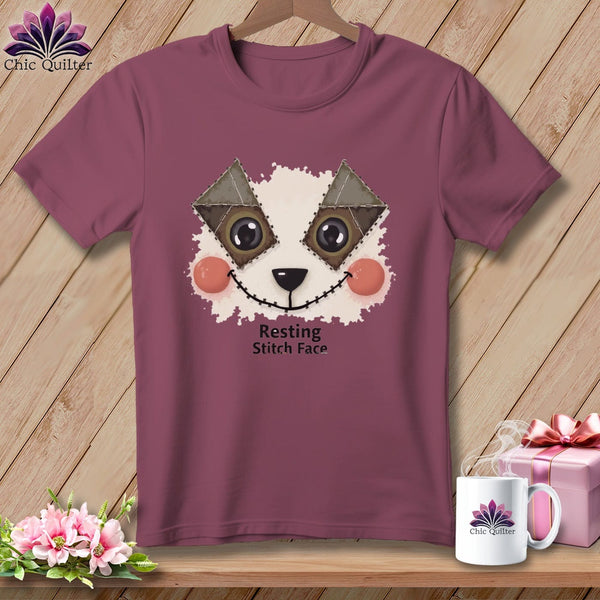 MyDesigns Physical Item S / Vineyard Patchwork Cheek - Resting Stitch Face ~ Premium Tee