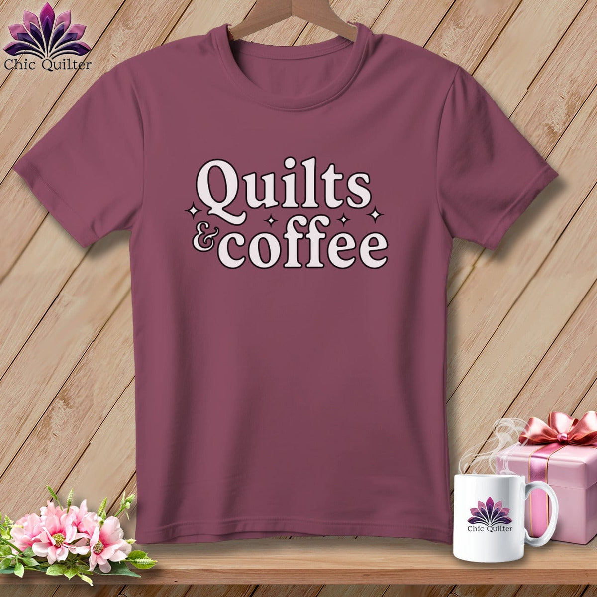 MyDesigns Physical Item S / Vineyard Quilts & Coffee ~ Premium Tee