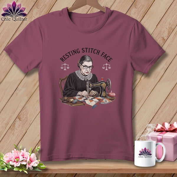 MyDesigns Physical Item S / Vineyard Ruth Sewder Ginsburg - Resting Stitch Face ~ Premium Tee