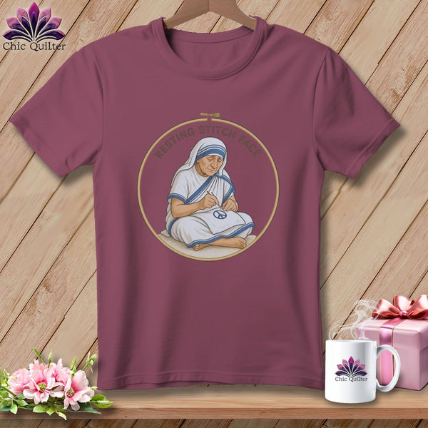 MyDesigns Physical Item S / Vineyard Sister Seams-a-Lot - Resting Stitch Face ~ Premium Tee
