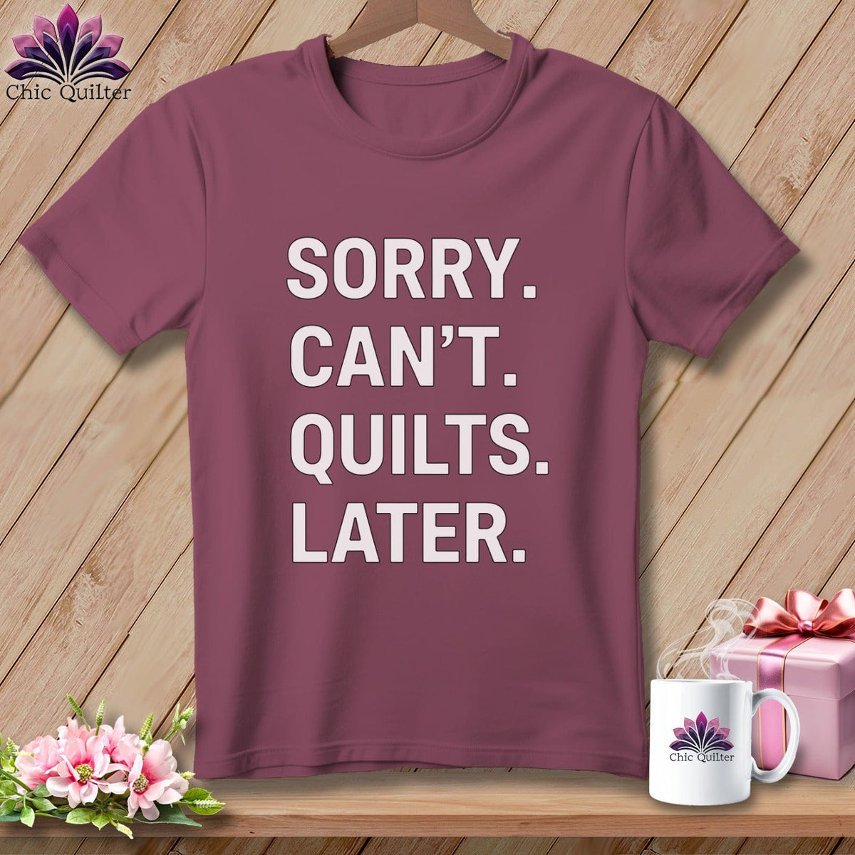 MyDesigns Physical Item S / Vineyard Sorry. Can’t. Quilts. Later. ~ Premium Tee