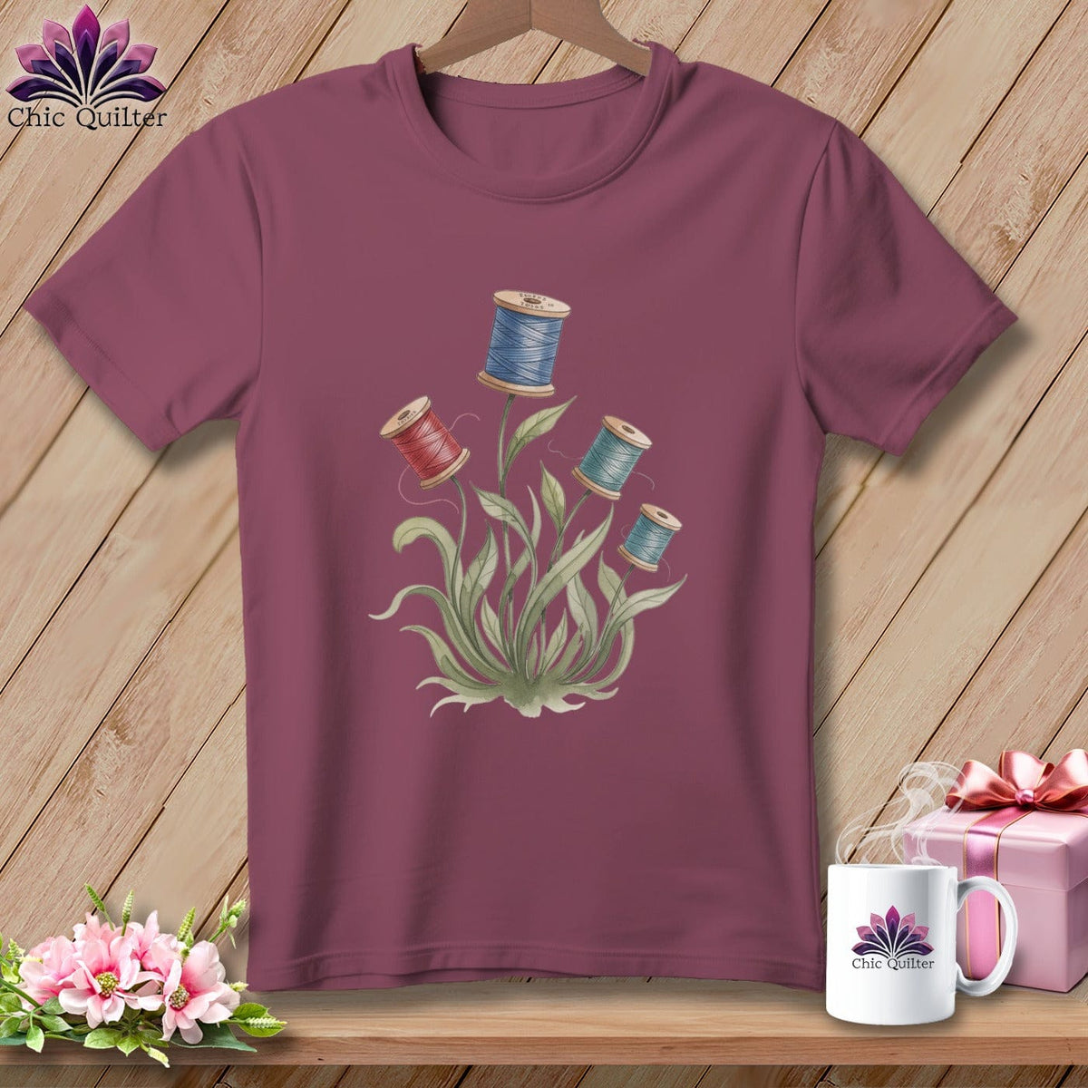 MyDesigns Physical Item S / Vineyard Spool Blooms ~ Premium Tee
