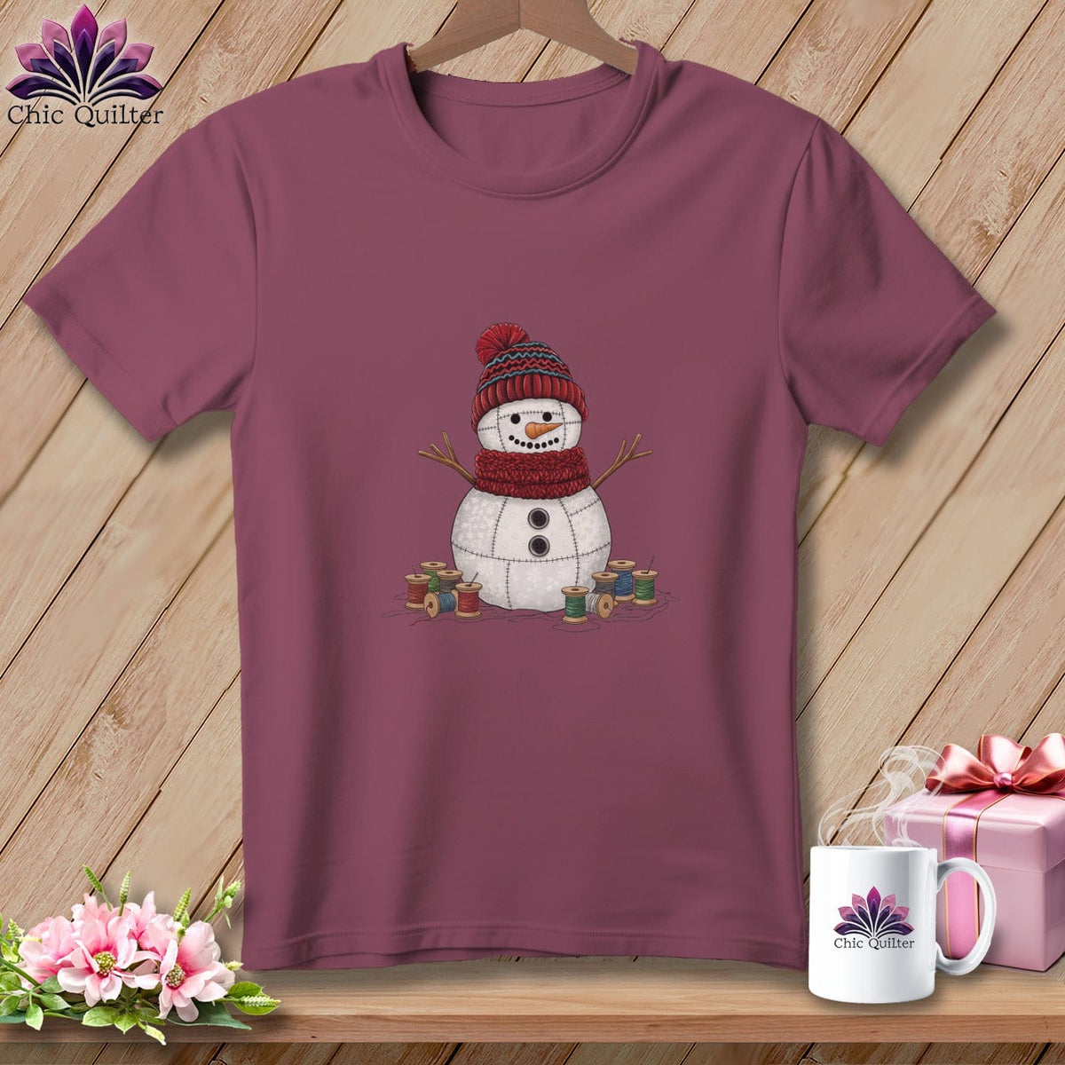 MyDesigns Physical Item S / Vineyard The Quilted Snowman ~ Premium Tee