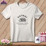 MyDesigns Physical Item S / Vintage White Katmai National Park, Stitchin In Beauty ~ Relaxed Fit Tee