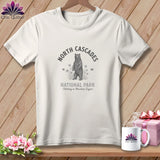 MyDesigns Physical Item S / Vintage White North Cascades National Park, Stitchin In Beauty ~ Relaxed Fit Tee