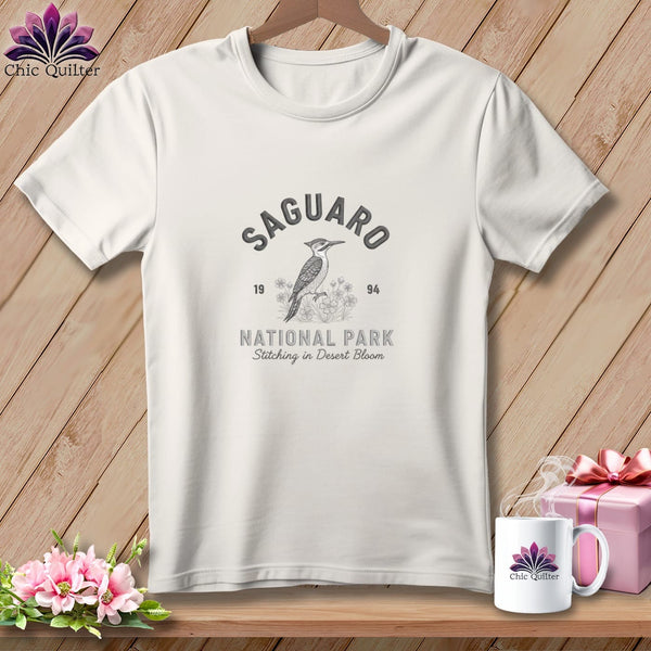 MyDesigns Physical Item S / Vintage White Saguaro National Park, Stitchin In Beauty ~ Relaxed Fit Tee