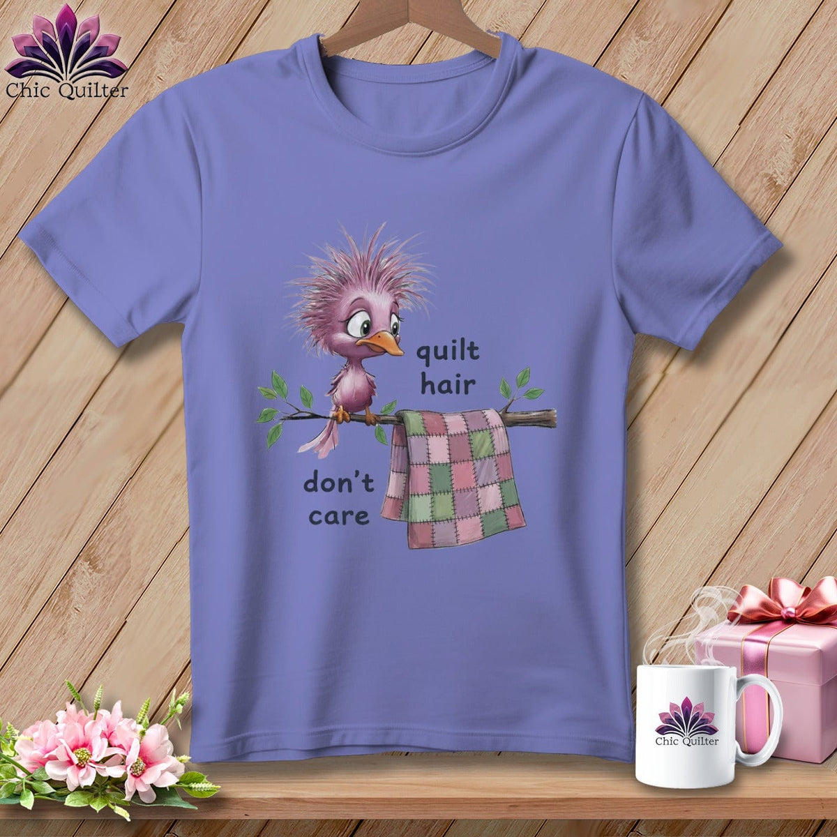 MyDesigns Physical Item S / Violet Quilt Hair Don’t Care ~ Pip Patchlet ~ Premium Tee