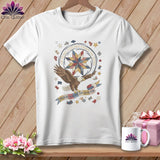 MyDesigns Physical Item S / White 250 Years Stitched Under The Stars Proud American Quilter ~ Relaxed Fit Tee
