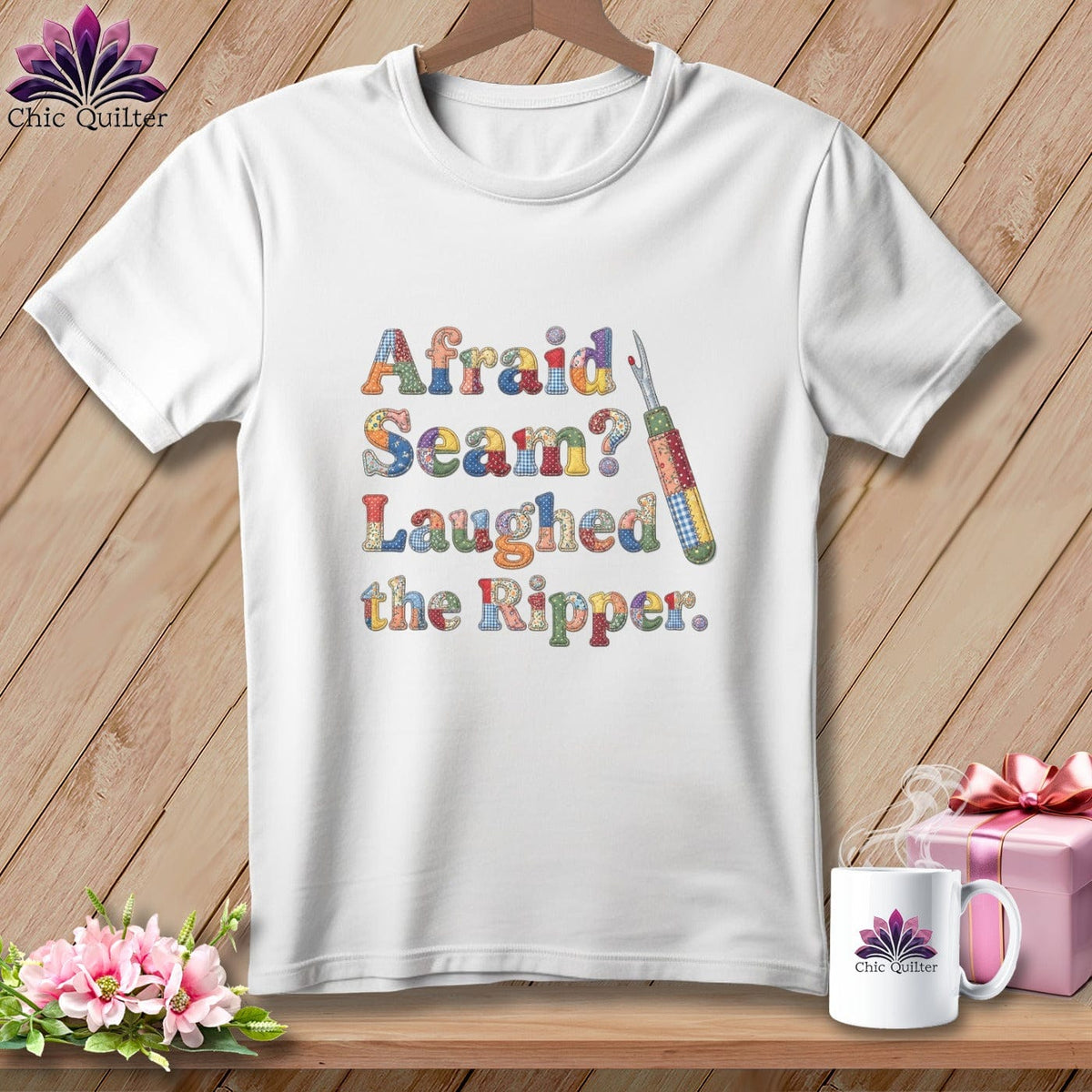 MyDesigns Physical Item S / White Afraid Seam? Laughed the Ripper. ~ Premium Tee
