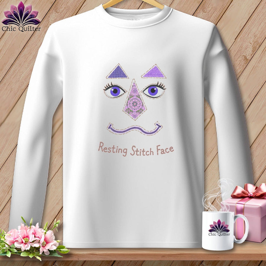 MyDesigns Physical Item S / White All Tied Up - Resting Stitch Face ~ Long Sleeve Tee