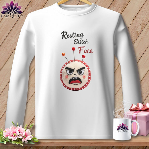 MyDesigns Physical Item S / White Back Off Bucco - Resting Stitch Face ~ Long Sleeve Tee