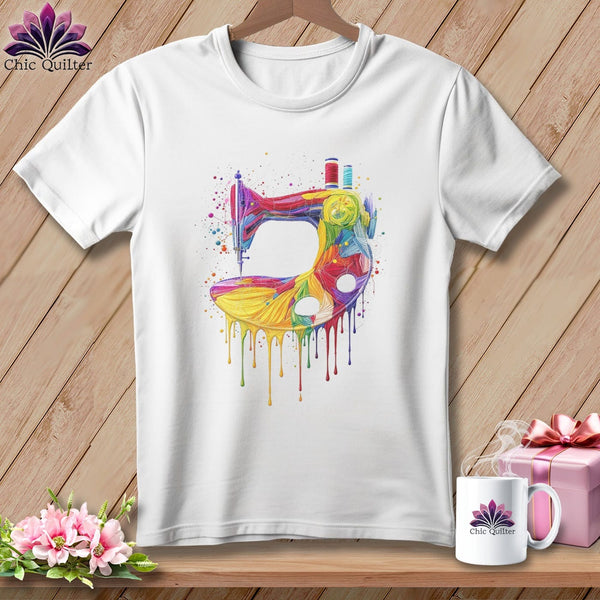 MyDesigns Physical Item S / White Dripping with Color ~ Relaxed Fit Tee