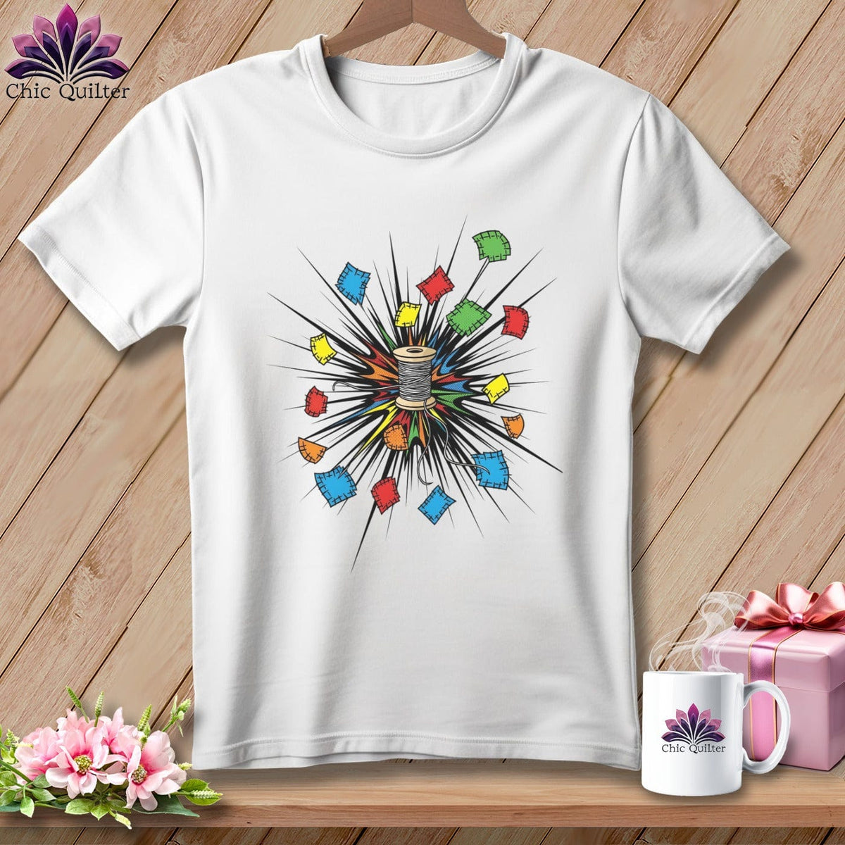 MyDesigns Physical Item S / White Exploding Patches ~ Relaxed Fit Tee