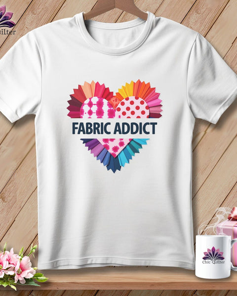 MyDesigns Physical Item S / White Fabric Adict ~ Relaxed Fit Tee