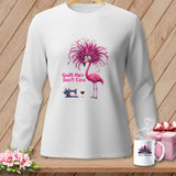 MyDesigns Physical Item S / White Featherina Stitché ~ Long Sleeve Tee