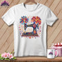 MyDesigns Physical Item S / White Fireworks Starbloom ~ July Design ~ Quilter's Calendar Subscription (June Start) ~ Premium Tee