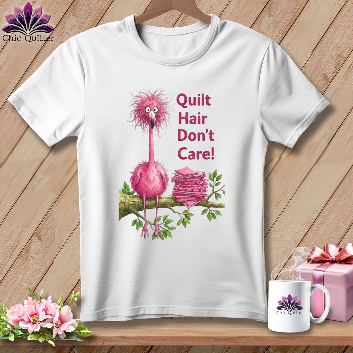 MyDesigns Physical Item S / White Flamingle Fawcett ~ Relaxed Fit Tee