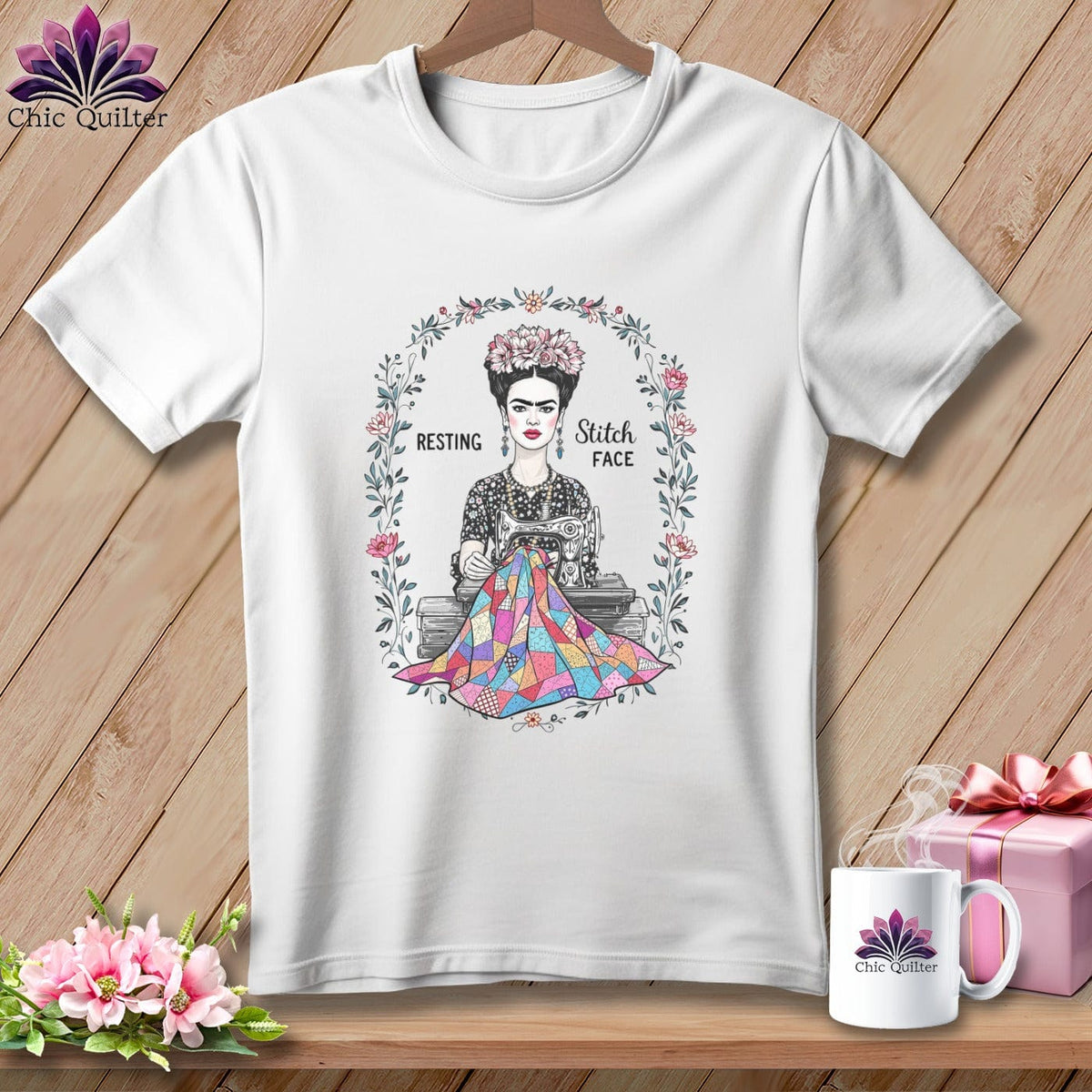 MyDesigns Physical Item S / White Fray-da Kahio - Resting Stitch Face ~ Relaxed Fit Tee