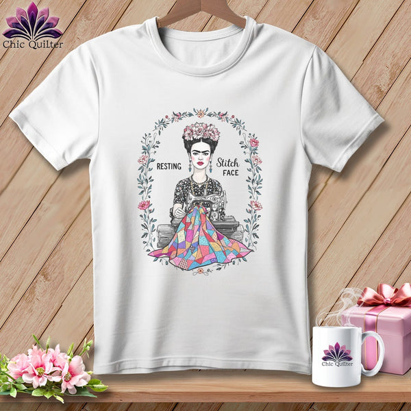 MyDesigns Physical Item S / White Fray-da Kahio - Resting Stitch Face ~ Relaxed Fit Tee