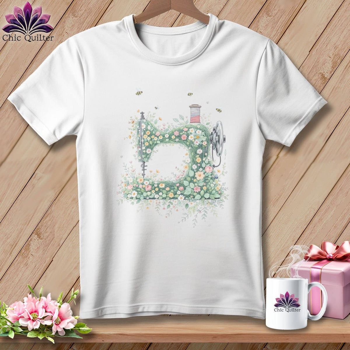 MyDesigns Physical Item S / White Garden Stitcher ~ Relaxed Fit Tee