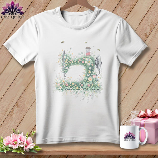 MyDesigns Physical Item S / White Garden Stitcher ~ Relaxed Fit Tee