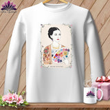 MyDesigns Physical Item S / White Georgia O-Sew - Resting Stitch Face ~ Long Sleeve Tee