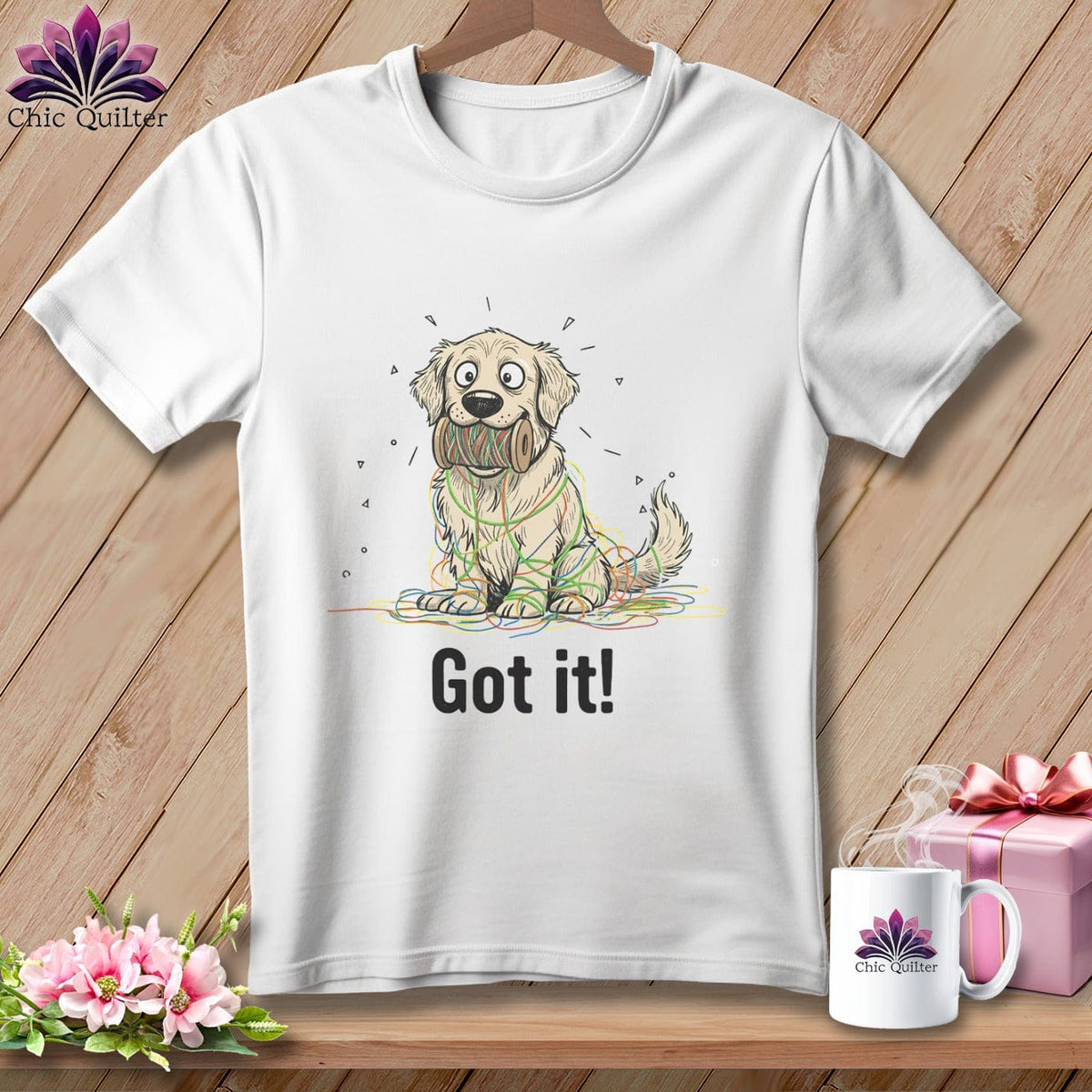 MyDesigns Physical Item S / White Golden Retriever Helper ~ Premium Tee