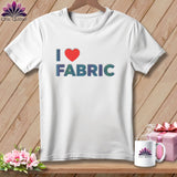 MyDesigns Physical Item S / White I ❤️ Fabric ~ Premium Tee