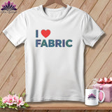 MyDesigns Physical Item S / White I ❤️ Fabric ~ Relaxed Fit Tee
