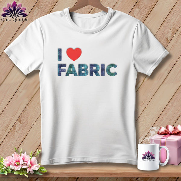 MyDesigns Physical Item S / White I ❤️ Fabric ~ Relaxed Fit Tee