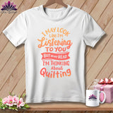 MyDesigns Physical Item S / White I May Look Like I'm LIstening ~ Relaxed Fit Tee