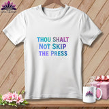MyDesigns Physical Item S / White Ironclad Vow: Never Skip Press ~ Relaxed Fit Tee
