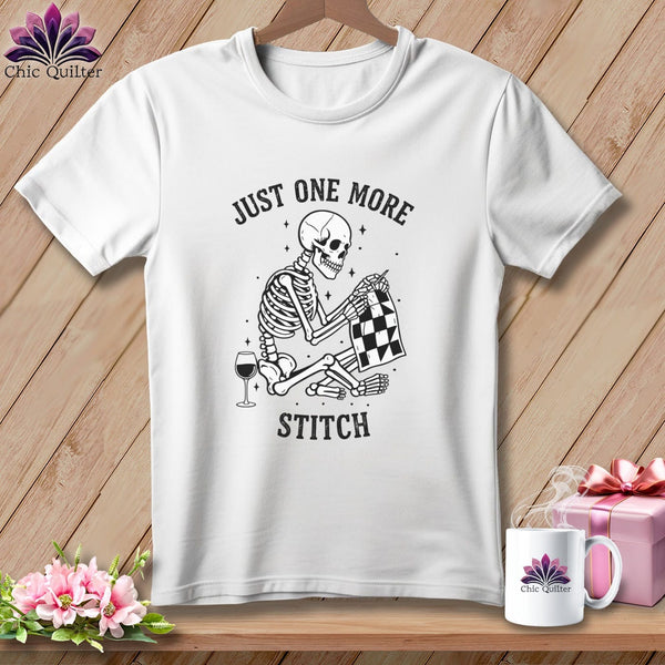 MyDesigns Physical Item S / White Just One More Stitch ~ Relaxed Fit Tee