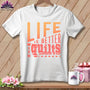 MyDesigns Physical Item S / White LIfe is Better with Quilts ~ Relaxed Fit Tee
