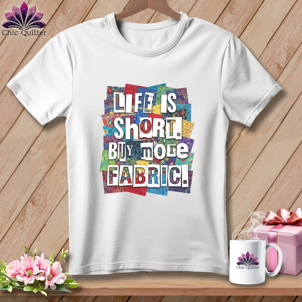 MyDesigns Physical Item S / White Life is Short. Buy More Fabric. ~ Premium Tee