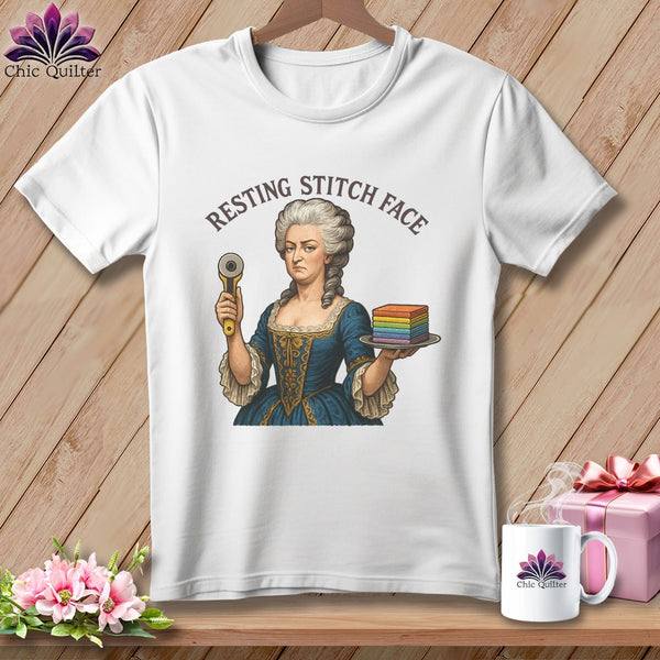 MyDesigns Physical Item S / White Marie FabCakes-Nette - Resting Stitch Face ~ Premium Tee