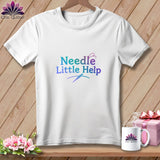 MyDesigns Physical Item S / White Needle Little Help ~ Relaxed Fit Tee