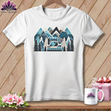 MyDesigns Physical Item S / White Patchwork Mountain Dreams ~ Relaxed Fit Tee