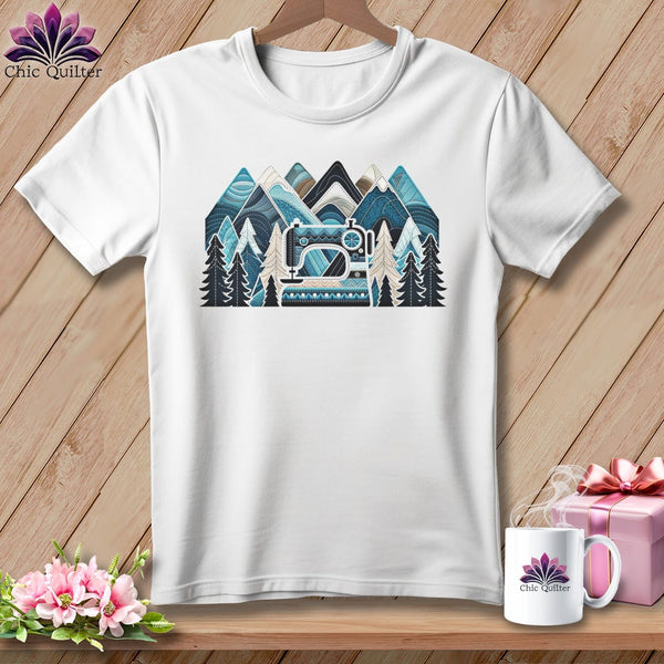 MyDesigns Physical Item S / White Patchwork Mountain Dreams ~ Relaxed Fit Tee